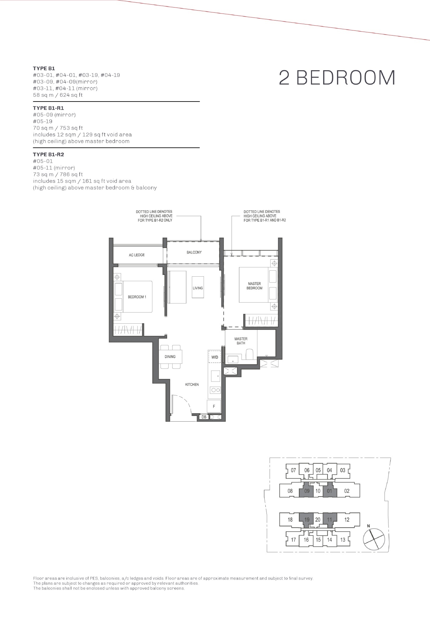 The Essence 1 Bedroom Floor Plan 3