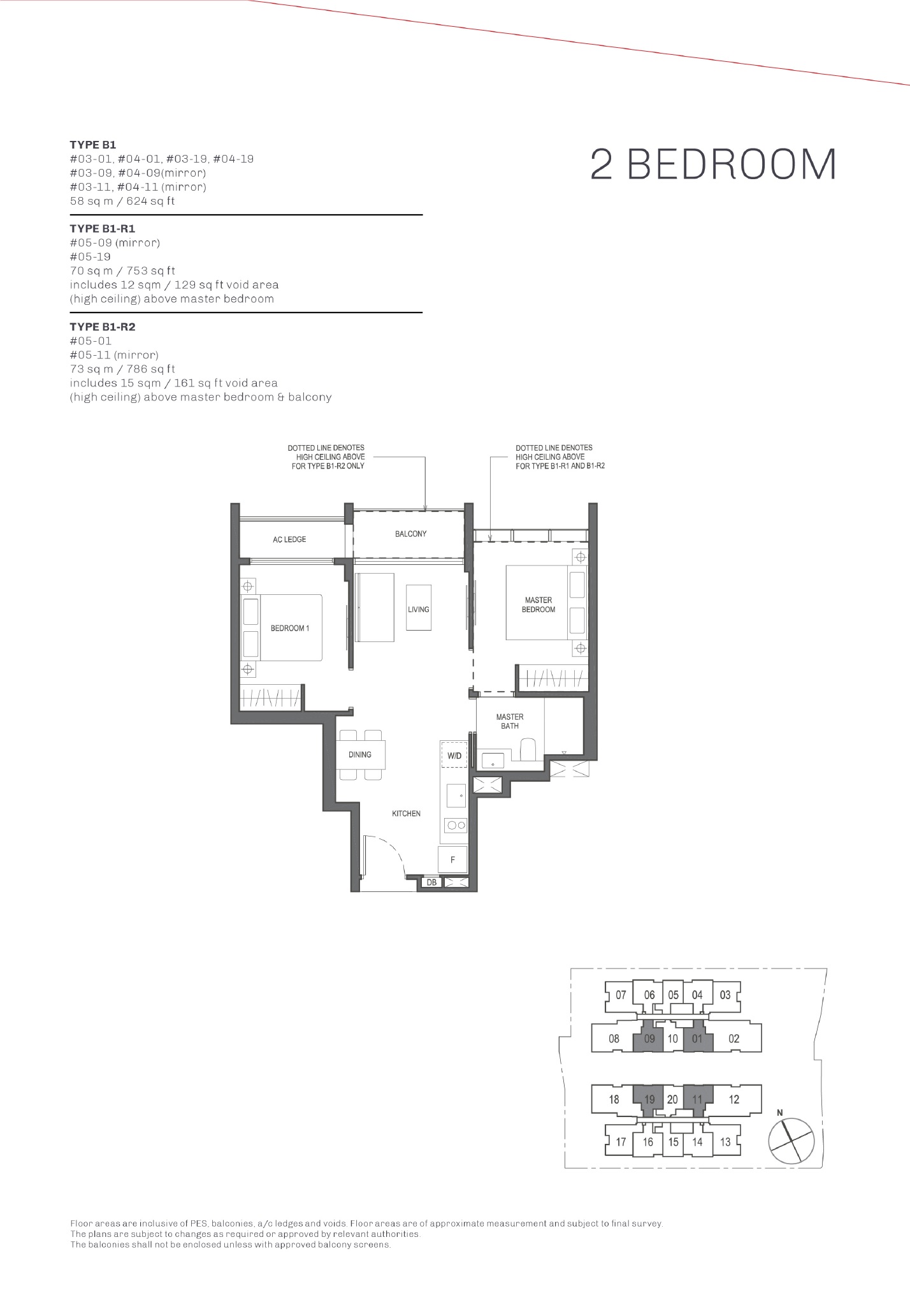 The Essence 1 Bedroom Floor Plan 5