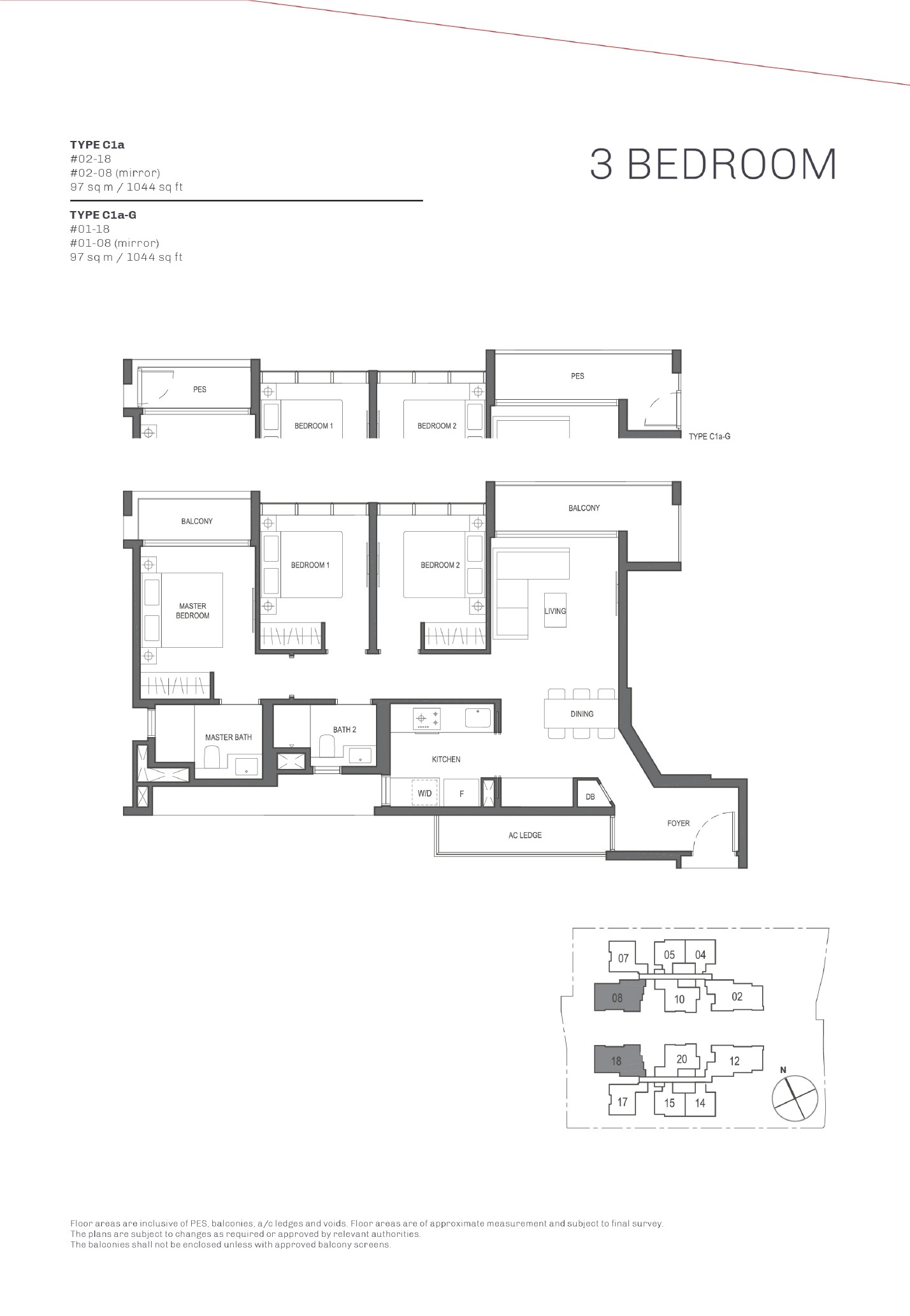 The Essence 1 Bedroom Floor Plan 8