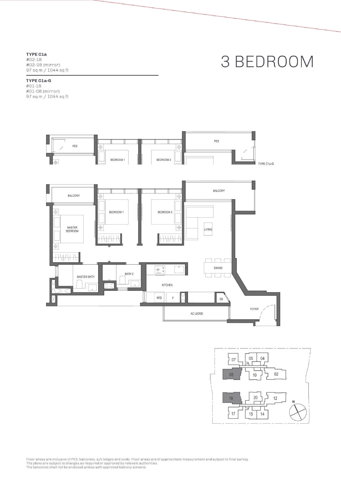 The Essence 1 Bedroom Floor Plan 9